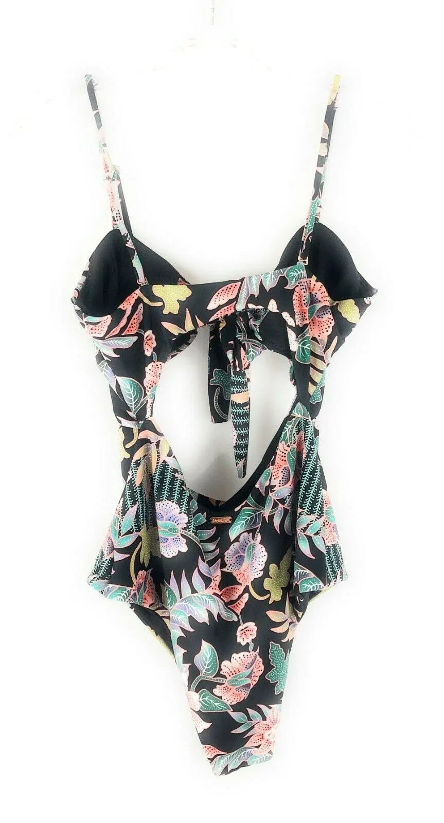 Raisins BLACK Indo Bloom Puerto Vallarta Cheeky One-Piece Swimsuit, US Small
