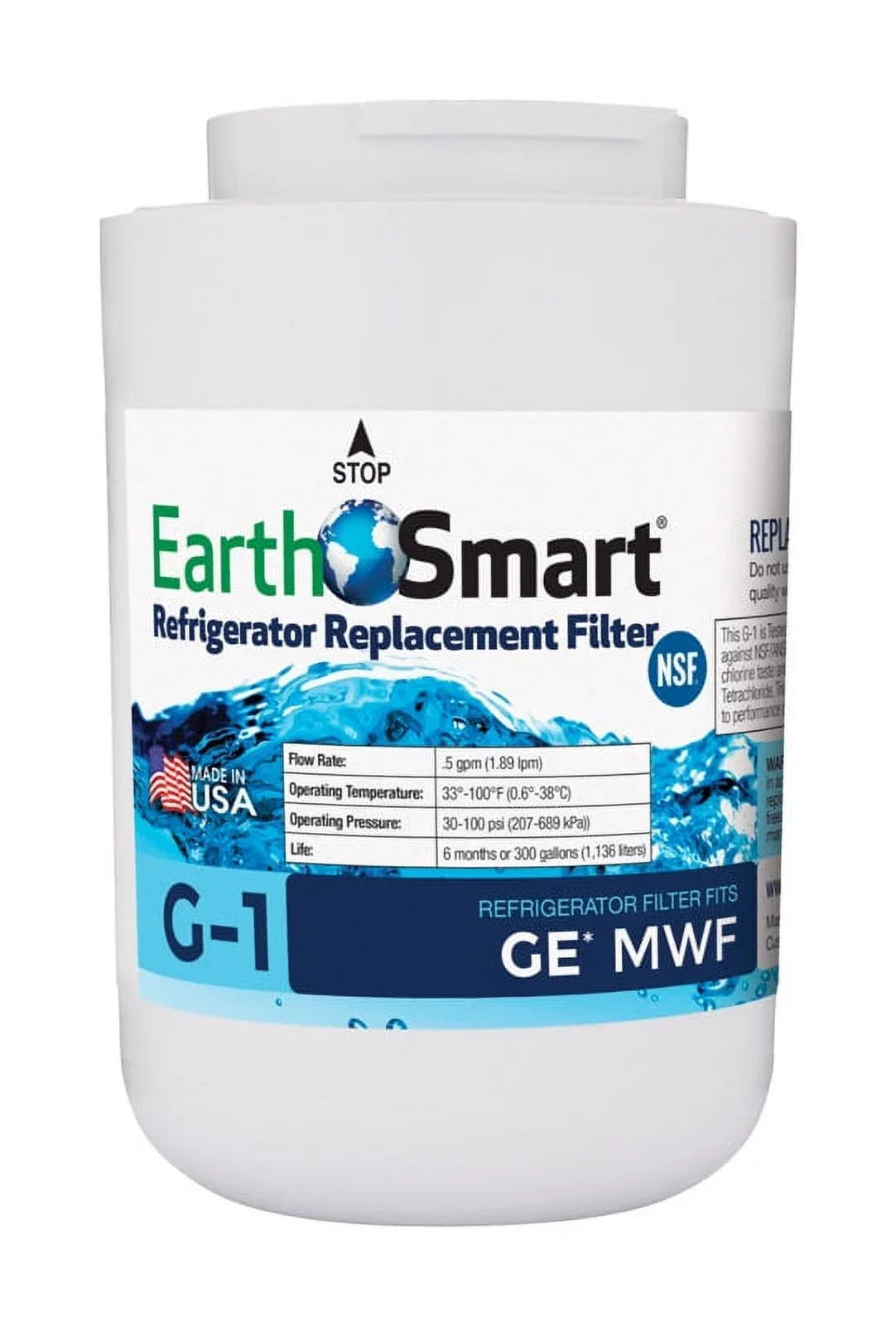 EarthSmart G-1 Refrigerator Replacement Filter For GE MWF