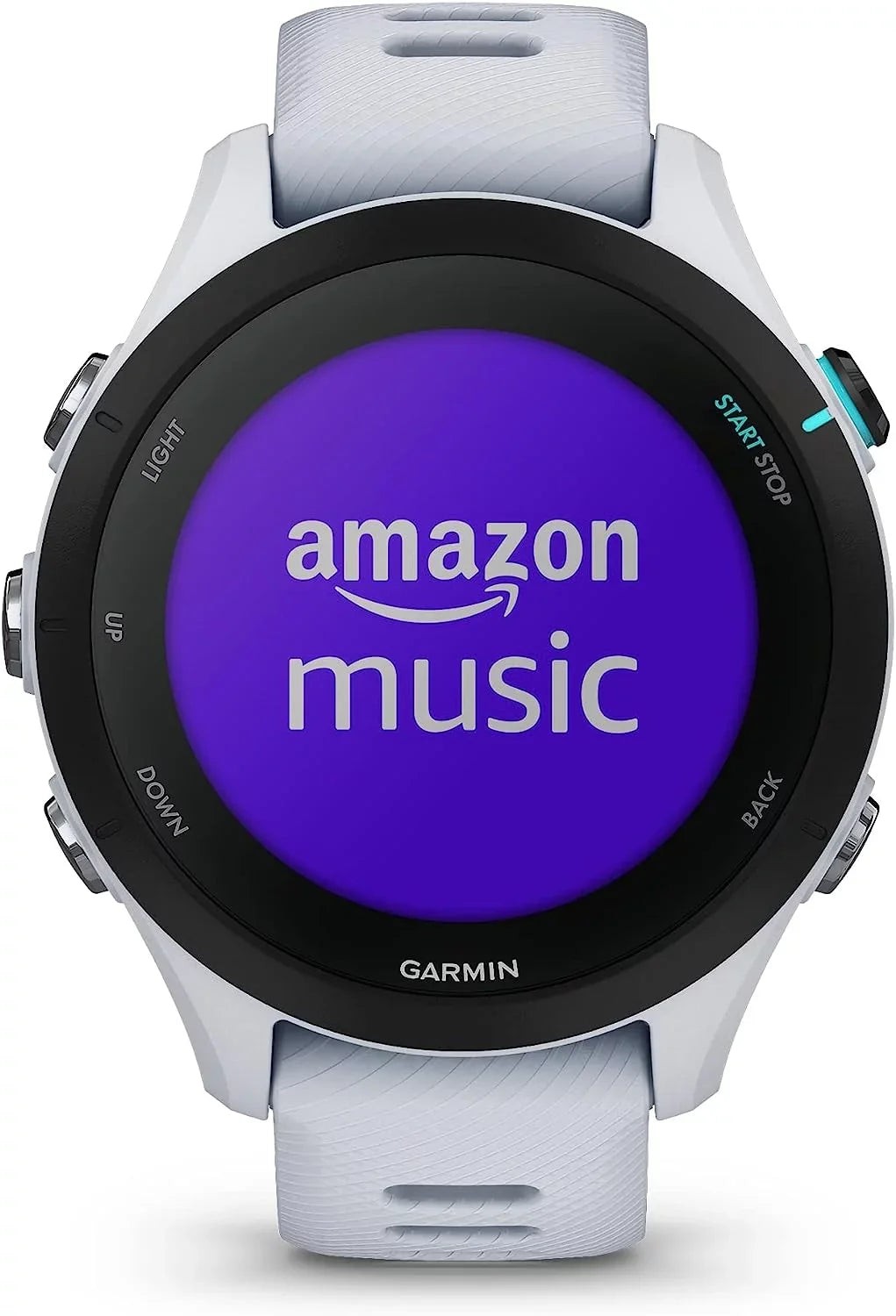 Garmin Forerunner 255S Music, Smaller GPS Running Smartwatch with Music, Advanced Insights, Long-Lasting Battery, Whitestone with Charging Base, Workout Towel, 6Ave Travel & Cleaning Kit