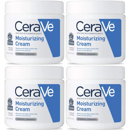 CeraVe Moisturizing Cream, 16 Ounces each (Value Pack of 4)