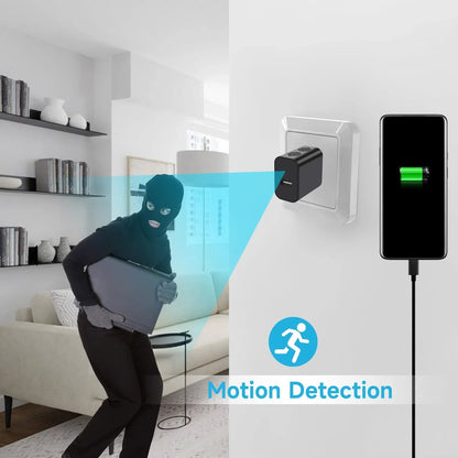 1080P Camera Portable 64GB Camera with Night Vision and Motion Detection,Nanny Cam Home