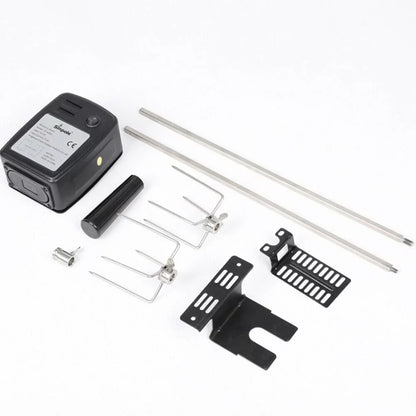 Electric Rotisserie BBQ Grill Roaster Spit Rod Outdoor Barbecue Motor Kit Stainless Steel