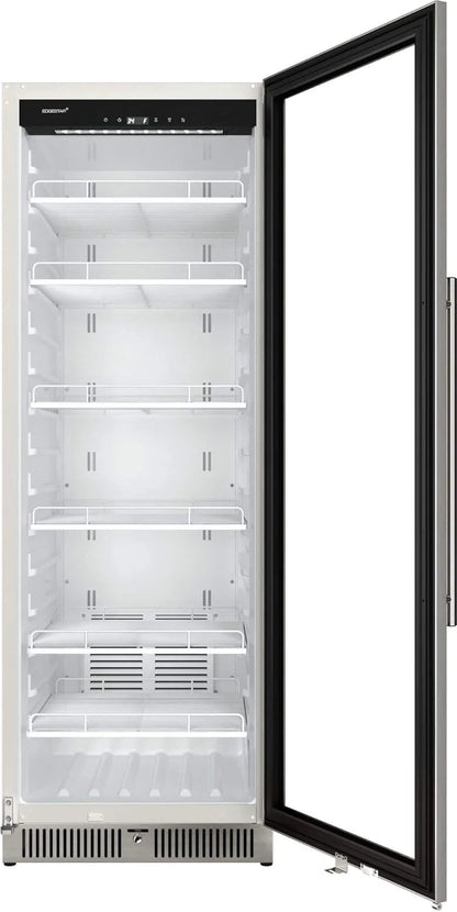22 Wide 10.1 Cu. Ft. Commercial Beverage Merchandiser – Stainless Steel, Temp Alarm, Reversible Door