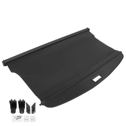 Ikon Motorsports Retractable Rear Trunk Security Cargo Cover Tonneau Luggage Shade Added on Bodykit Replacement Compatible With 2020-2024 Ford Escape Black Canvas