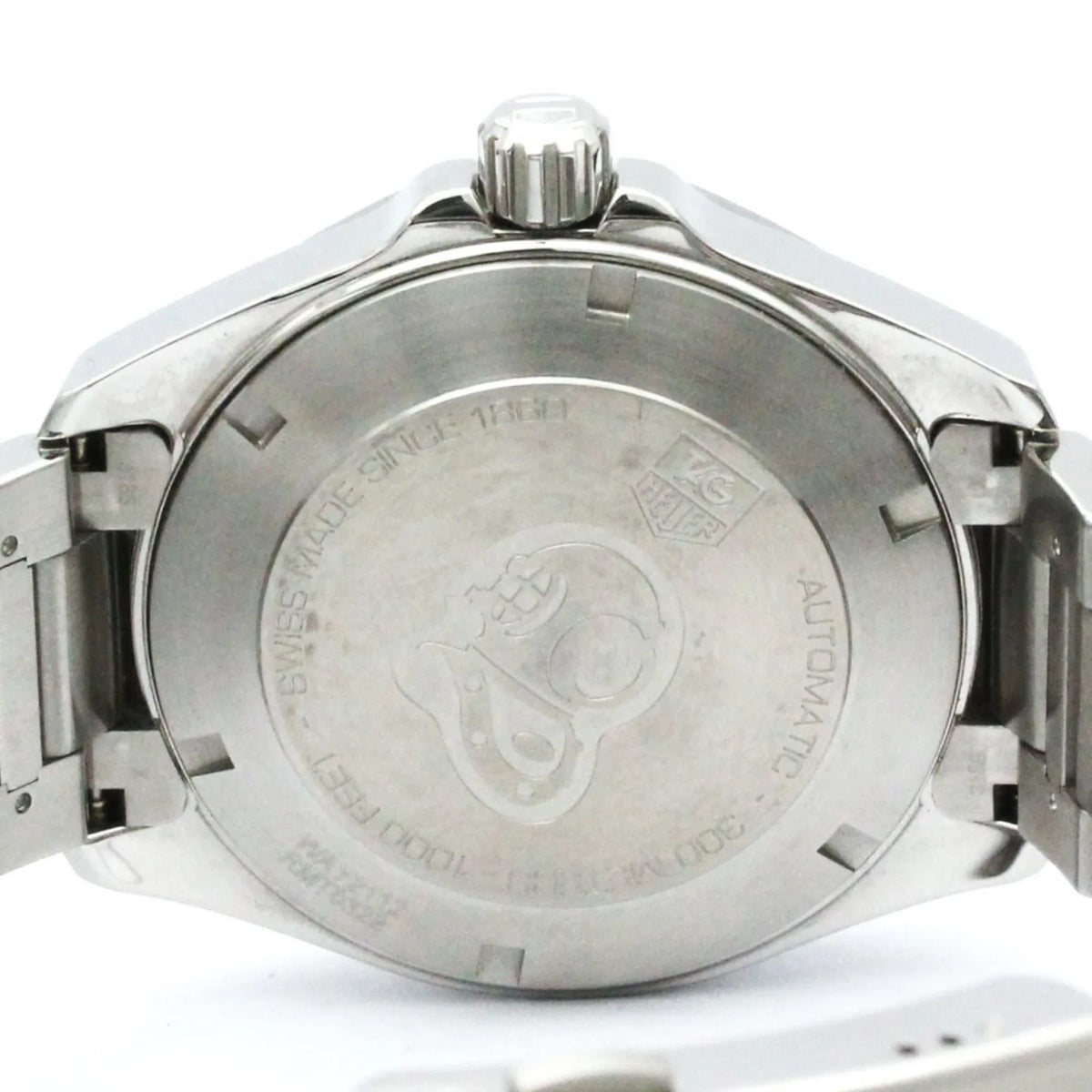 Pre-Owned Polished TAG HEUER Aquaracer Calibre 5 Steel Automatic Watch WAY2112 BF570555 (Good)