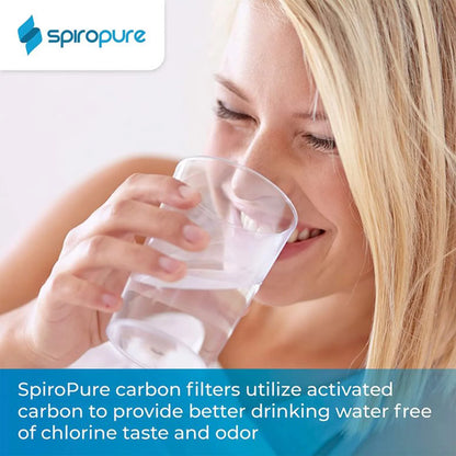 SpiroPure 20 Micron Granular Activated Carbon Water Filter, 4 Pack