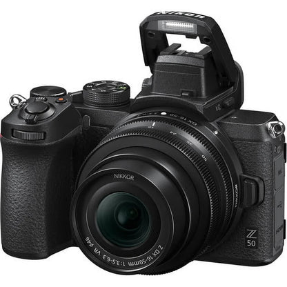 Nikon Z50 Mirrorless Camera with 16-50mm Lens + Case + 64GB Memory(26pc)