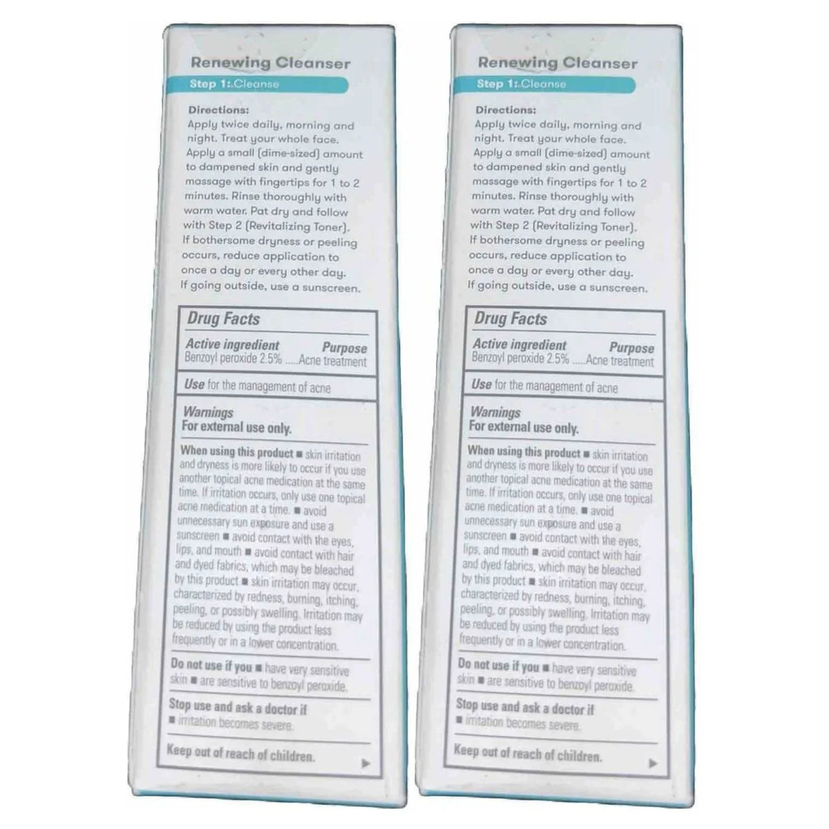 Proactiv Solution Renewing Cleanser Acne Medication Step 1 Cleanse Pack of 2, 4 oz Each