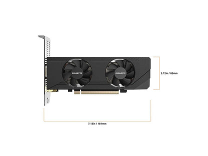 GIGABYTE GeForce RTX 3050 OC Low Profile 6G Graphics Card, 2x WINDFORCE Fans, 6GB GDDR6 96-bit GDDR6, GV-N3050OC-6GL Video Card