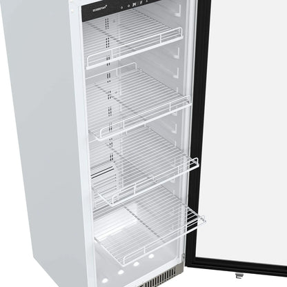 22 Wide 10.1 Cu. Ft. Commercial Beverage Merchandiser – Stainless Steel, Temp Alarm, Reversible Door