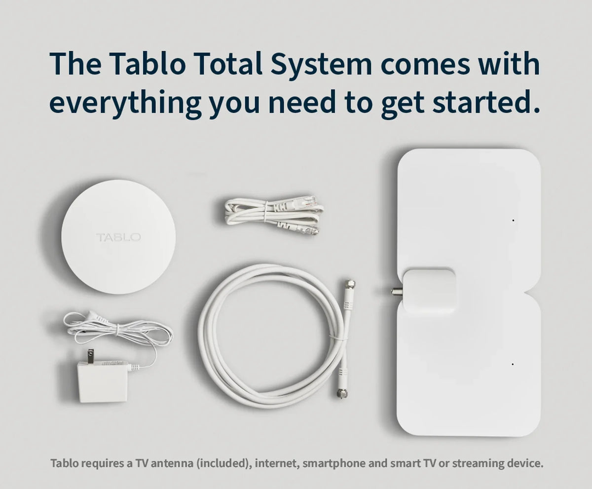 New Tablo 4th Gen 2-Tuner - 128GB Over-The-Air [OTA] Digital Video Recorder [DVR] with 35-mile TV Antenna TF128B-AN-01-CN