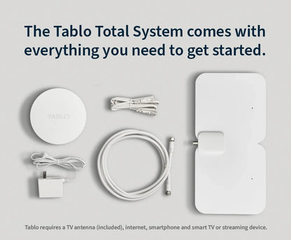 New Tablo 4th Gen 2-Tuner - 128GB Over-The-Air [OTA] Digital Video Recorder [DVR] with 35-mile TV Antenna TF128B-AN-01-CN
