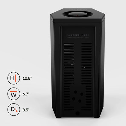Sharper Image Rise 12H Personal Tower Heater, 2 Heat Settings, Black, New