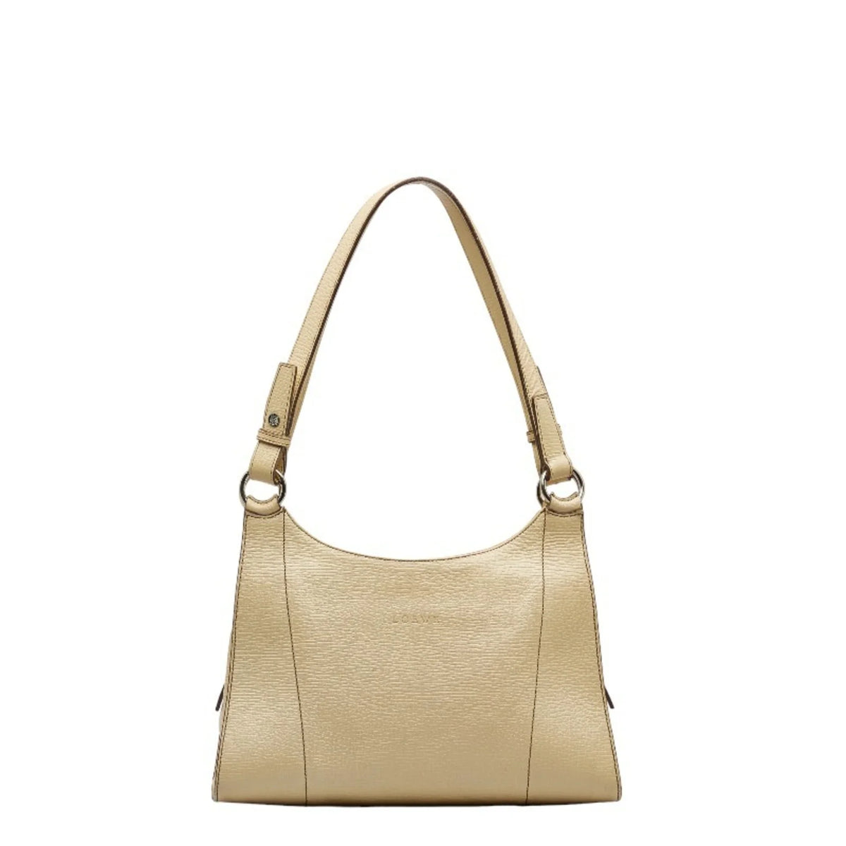 Pre-Owned LOEWE Handbag White Cream Yellow Leather Ladies (Fair)
