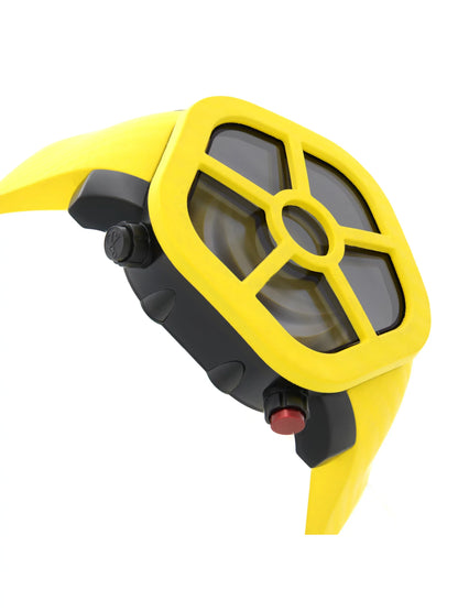 Jacob & Co. Ghost Steel Carbon Bezel Yellow Quartz Watch GH100.11.NS.PC.ANH4D