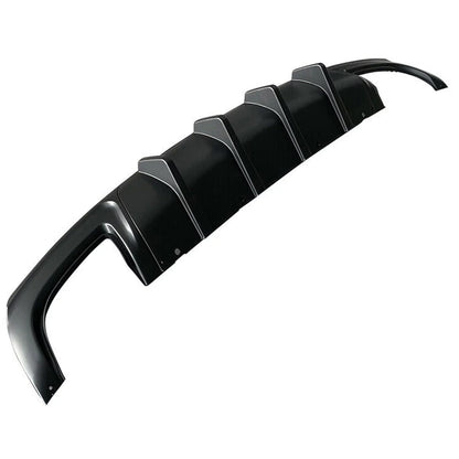 NINTE Rear Diffuser for 2015-2022 Chrysler 300 SRT Back Lip Matte Black Square Exhaust