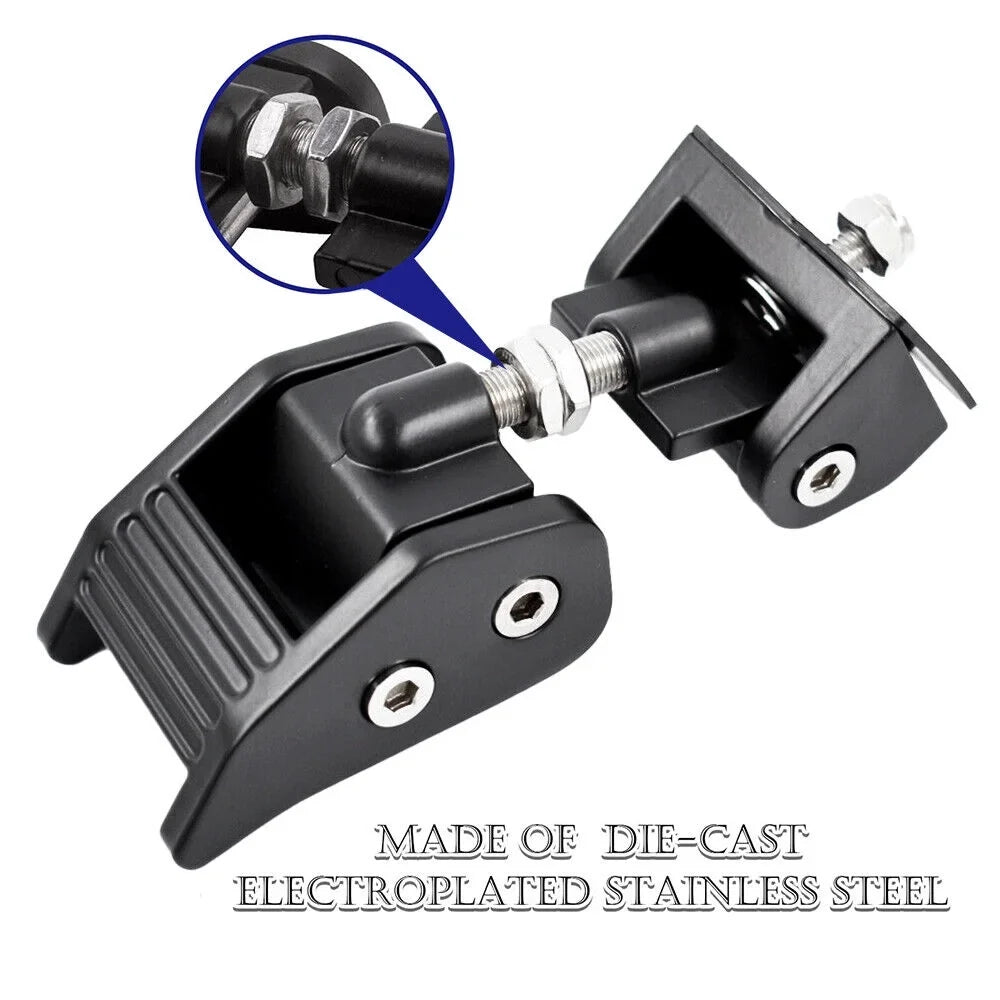 JahyElec Durable Black Hood Latch Lock Catch for Jeep Wrangler JK 07-18 - Secure Your Off-Road Adventures