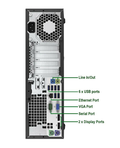 Pre-Owned HP 600 G2 Desktop Computer Intel Pentium G4400 3.3GHz CPU 8GB Ram, 1TB HDD, New 22" LCD, Keyboard & Mouse, WiFi, DVD, Win10 Pro PC (Refurbished)