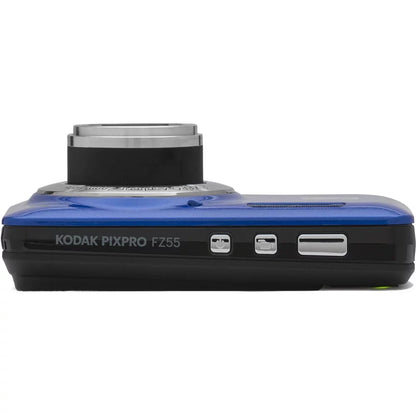 Kodak PIXPRO FZ55 Digital Camera (Blue) + Extra Battery +Tripod + 1 Yr Warranty -64GB Kit