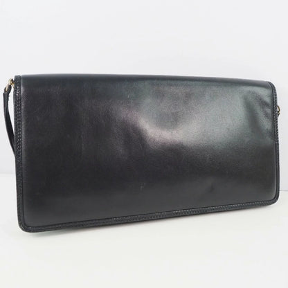 Pre-Owned Bally Barry Chain Shoulder Leather Black Women's Bag (Fair)