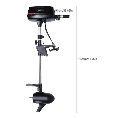 Miumaeov 10HP Electric Outboard Engine 60V 2200W Brushless Trolling Motor Jet Pump Propeller Fishing Boat Engine for Small Water Vehicles Inflatable Boats Canoes Aluminum Fishing Boats