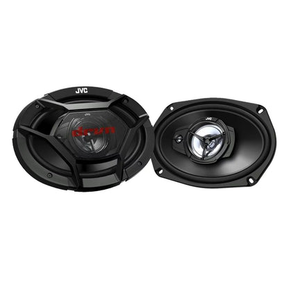 JVC KW-V960BW Double DIN AM/FM Radio Dual USB Bluetooth CD/DVD Player Car Receiver Bundle Combo with 2x 6x9" 3-Way Coaxial 500 Watts Max Power Automotive Car Audio Speakers and 16G Speaker Wire