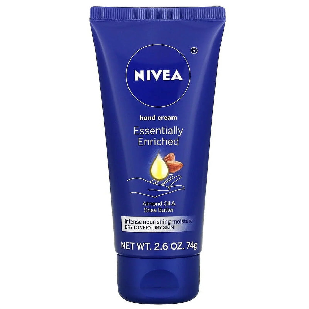 Nivea, Essentially Enriched Hand Cream, Almond Oil & Shea Butter, 2.6 oz (74 g) Pack of 3