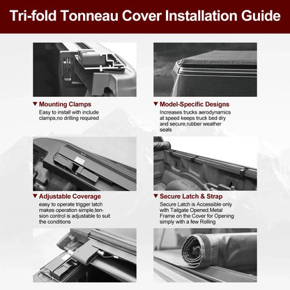 Kikito Vinyl Soft Roll-Up Tonneau Cover Truck Bed for 2022-2024 Tundra 6.7FT (78.7") Bed w/o Trail Edition (for Models Without The Deck Rail System)