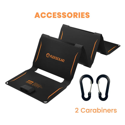 FLEXSOLAR 30W Flexible Monocrystalline Foldable Solar Charger