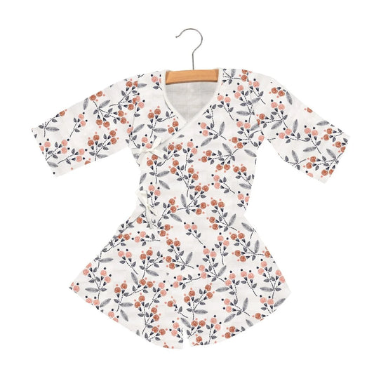 Baby Clothes Soft Bamboo Robe, Natural Comfort | Dahlia Floral