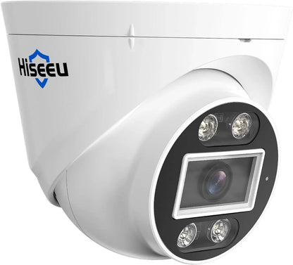 Hiseeu [2 Way Audio] 5MP IP PoE Security Camera, Security Camera Outdoor&Indoor, IP67 Waterproof, Night Vision, Human/Vehicle Detect Compatible PoE Security Camera System for 24/7 Record
