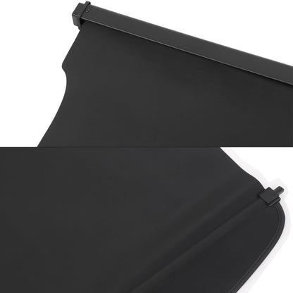 Ikon Motorsports Retractable Rear Trunk Security Cargo Cover Tonneau Luggage Shade Added on Bodykit Replacement Compatible With 2020-2024 Ford Escape Black Canvas