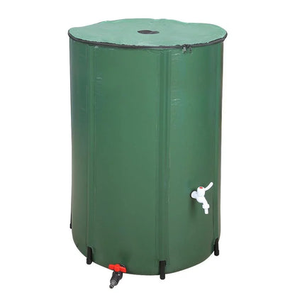 GoDecor 100 Gallon Rain Barrel Outdoor Patio Water Storage Barrel Green