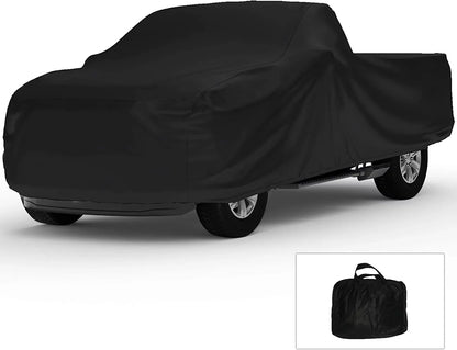 Indoor Truck Cover Compatible with 2001-2004 GMC Sonoma Crew Cab, 4.5 Foot Bed - Black Satin - Ultra Soft Indoor Material - Keep Vehicle Looking Between Use - Includes Storage Bag