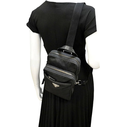 Pre-owned PRADA 2vz026 Nylon Backpack Bag Black