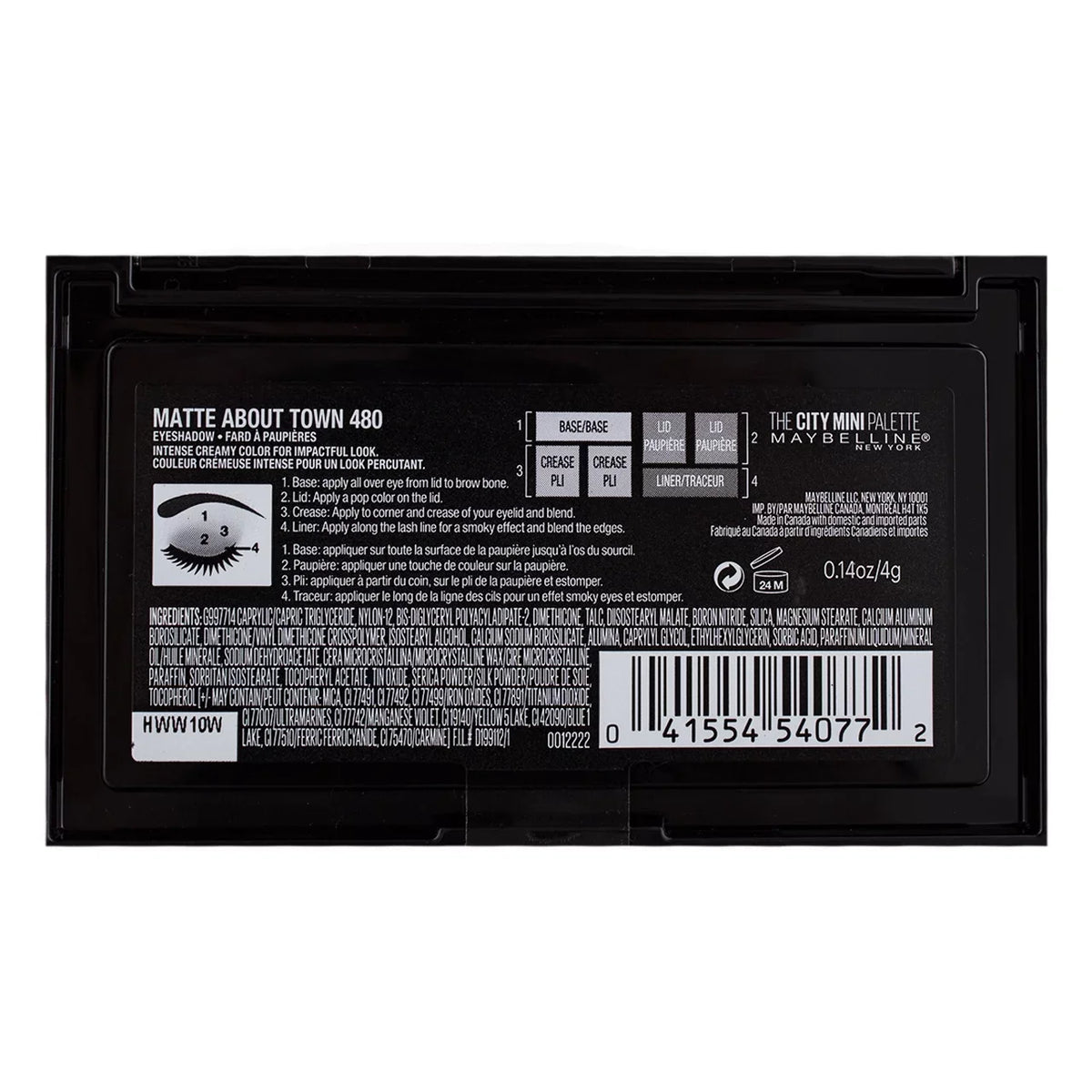 Maybelline The City Mini Eyeshadow Palette Makeup, Matte About Town 0.14 oz (Pack of 3)