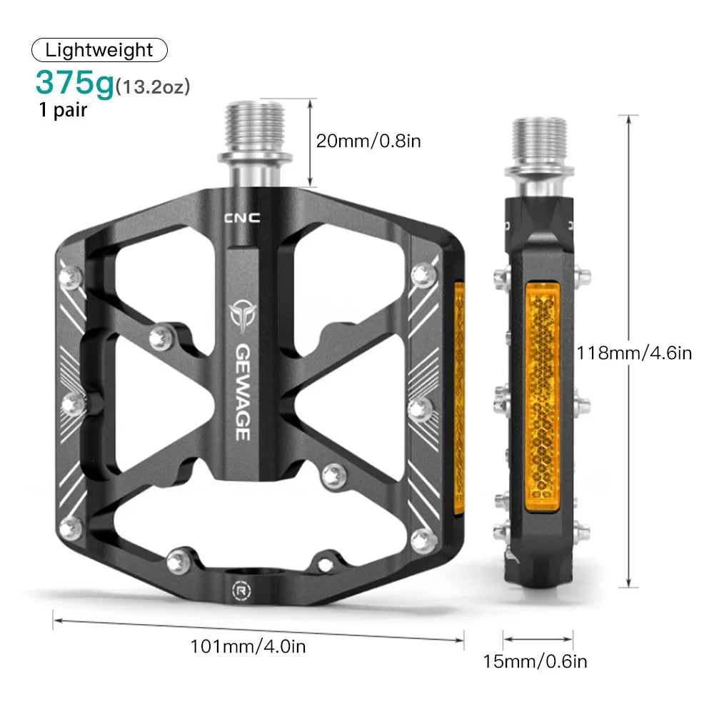 Cycle Peddling components Aluminum Alloy Peddling components with Reflectors Mountain Cycle Peddling components Cycling Peddling components Platform
