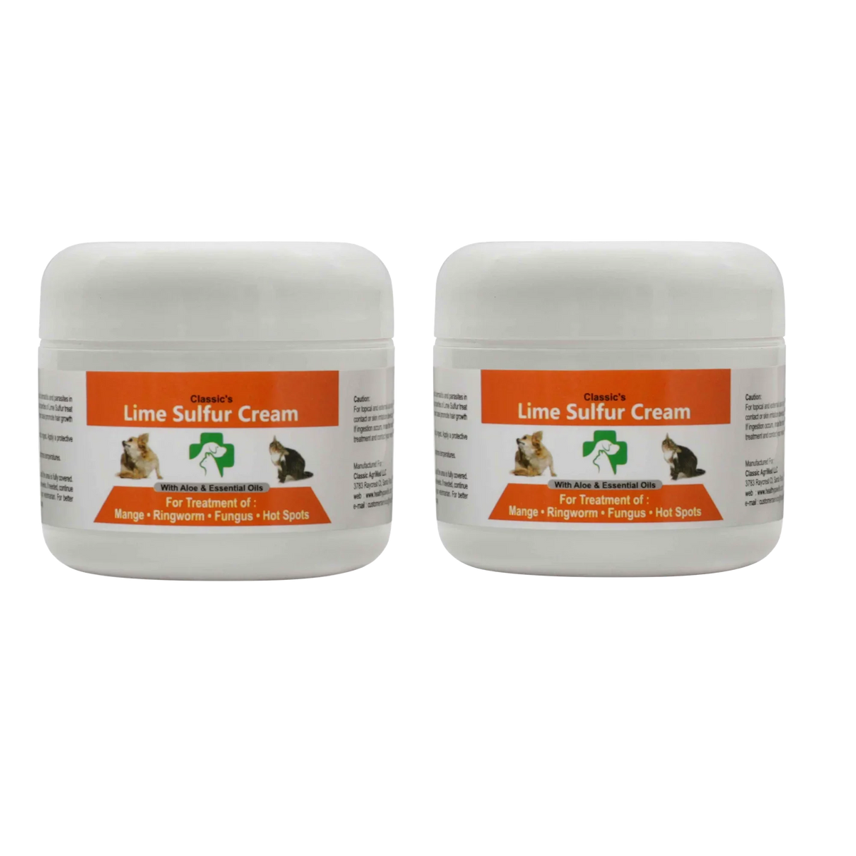 Healthy Paw Life - Lime Sulfur Dip Pet Skin Ointment (2 oz x 2 Jars) - Pet Care for Itchy and Dry Skin - Safe Cream Ointment for Dog, Cat, Puppy, Kitten, Horse (2 oz x 2) (2 oz x 2)