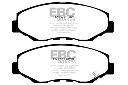 EBC 13-15 Acura ILX 1.5 Hybrid Ultimax2 Front Brake Pads Fits select: 2012-2021 HONDA CIVIC, 2012-2016 HONDA CR-V