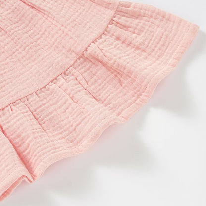Baby clothes Organic Cotton Muslin Baby Dress Soft & Breathable