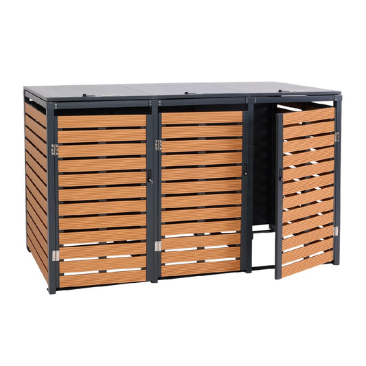 Outdoor Storage Cabinet for Garden Use in Wood and Metal - 150 x 70 x 90