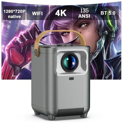 LEXKUYI 5G 4K Support HD Home Theater Cinema Projector WiFi Bluetooth LED Movie Gaming Projector