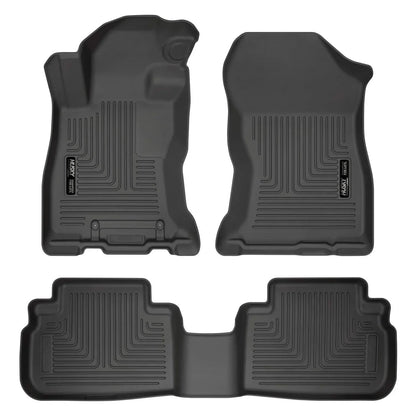 Husky by RealTruck Weatherbeater Front Cushion & 2nd Row Floor Mats for Subaru Forester, Specific, HL-95891