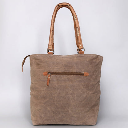 KB OHLAY KB487 TOTE Upcycled Wool Upcycled Canvas Hair-on Genuine Leather women bag western handbag purse