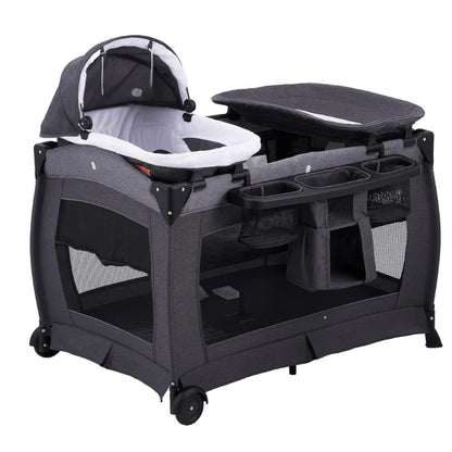 4 in 1 Baby Playard with Mesh Sides and Portable Carrying Bag