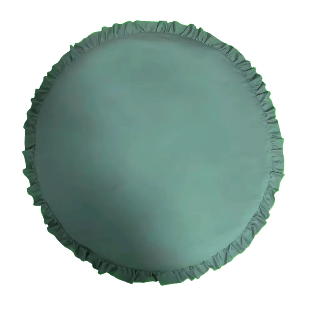 Round Cotton Play Tent Mat, Soft Nordic-Style Cushion for Kids’ Rooms