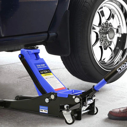 4-Ton Floor Jack, Low Profile Car Jack, Heavy-Duty Trolley Jack Car Lift with Dual Pump Pistons, Lifting Range 4-21, 8000LBS
