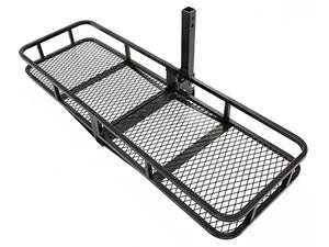 Kojem Hitch Cargo Carrier Rack 550lbs 60"x21"x6" for 2"x2" Hitch Receiver Van SUV Truck Trailer Folding Rear Luggage Basket Hitch Mount Cargo Rack