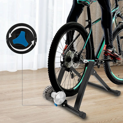 Portable Bicycle Trainer Stand Indoor Bicycle Trainer Stand Training Rack 26-29 700C Bicycle 900W Black