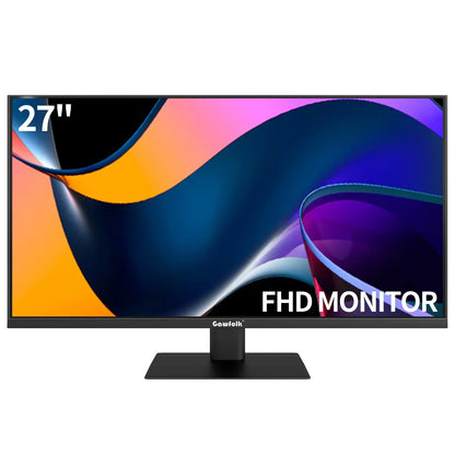 Gawfolk 27" PC Gaming Monitor 165Hz, Full HD 1080P Bezel-less Display Supports DP and HDMI (Black)